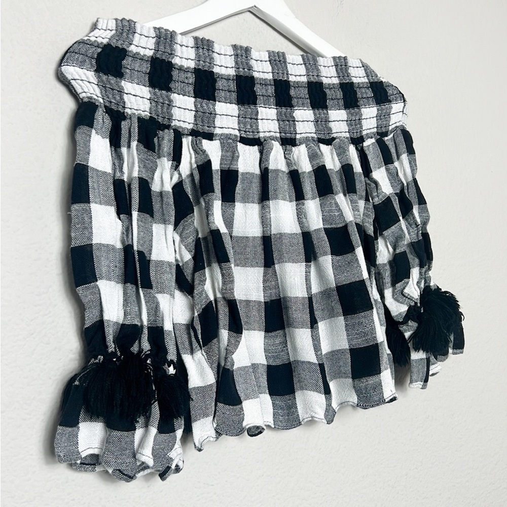 MISA Los Angeles Gingham Long Sleeve Top - Picture 4 of 7